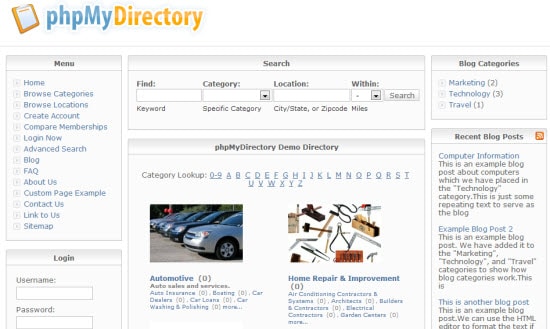 PHP Web Directory Script
