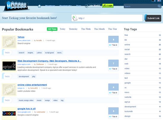 Markit Social Bookmarking Scripts