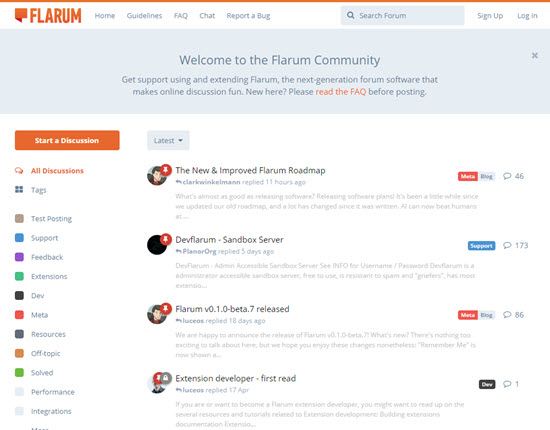 Flarum Forum Script