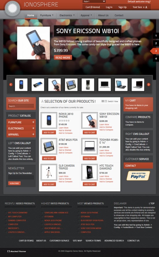Ionosphere Magento Template