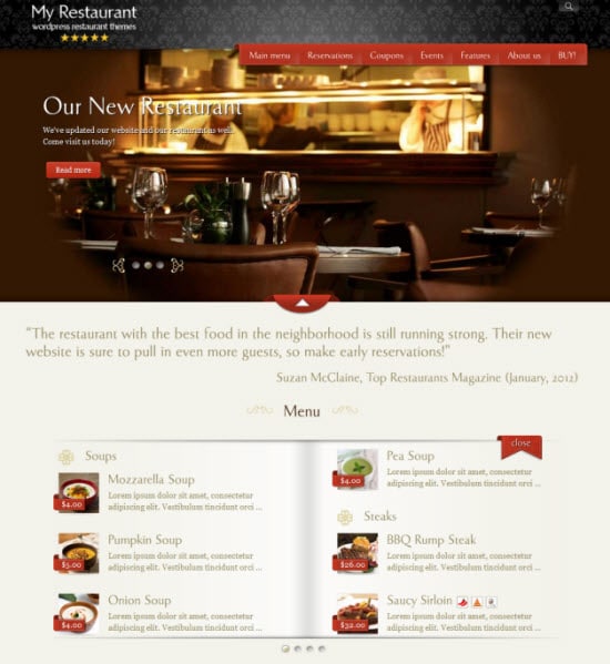 MyRestaurantTheme – Restaurant Website Template  