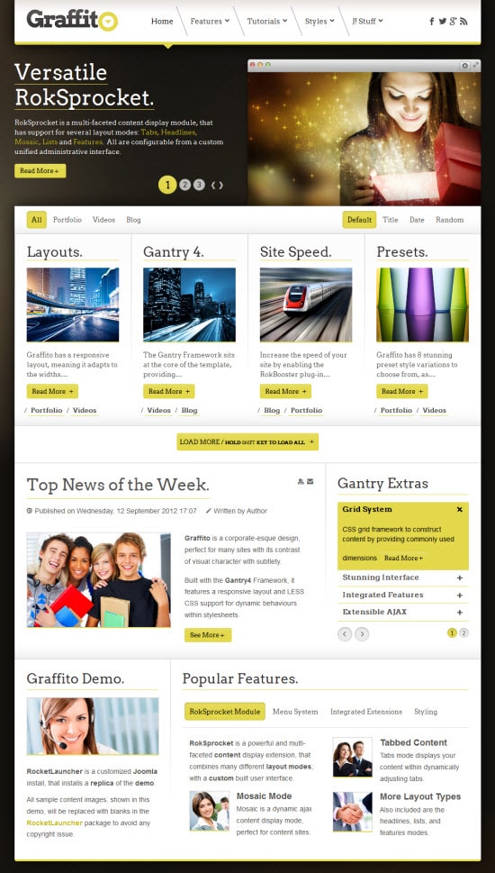 Graffito Joomla Template from RocketTheme