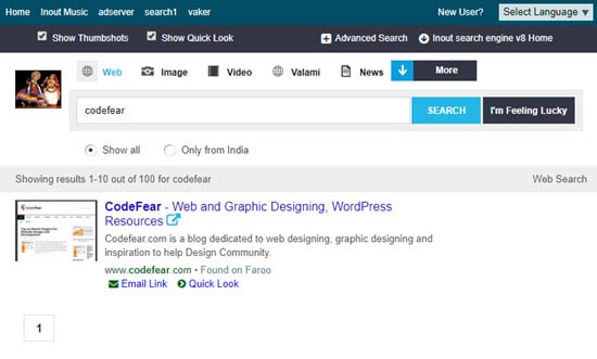 Inout Search Engine Script