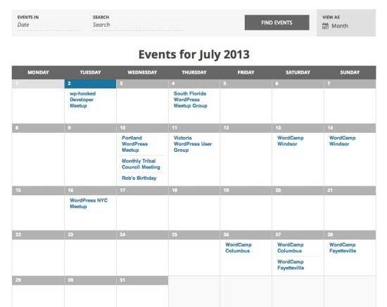 WordPress Calendar Plugins