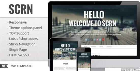 SCRN - Responsive one page / single page portfolio