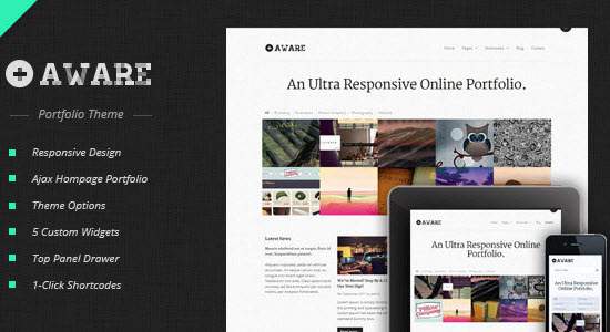 Aware - Responsive WordPress Portfolio Theme