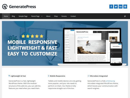 GeneratePress Free WordPress Themes