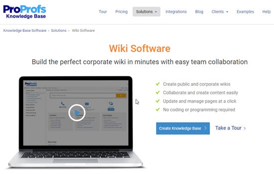 ProProfs Wiki Software